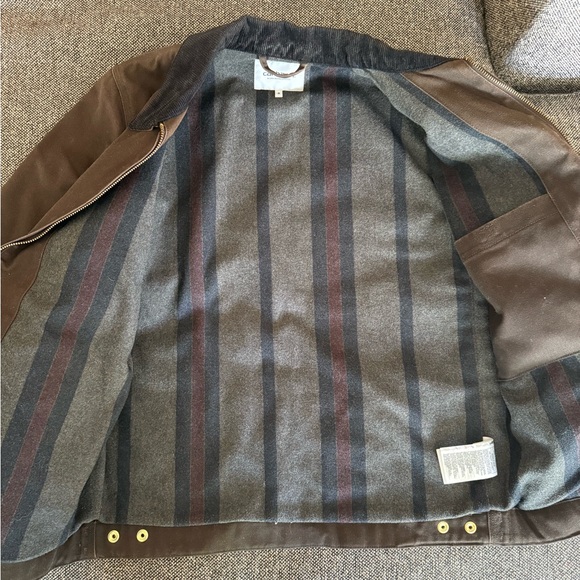 Carhartt Work in Progress Detroit jacket Men's Dark Brown Military Jacket - Picture 4 of 5